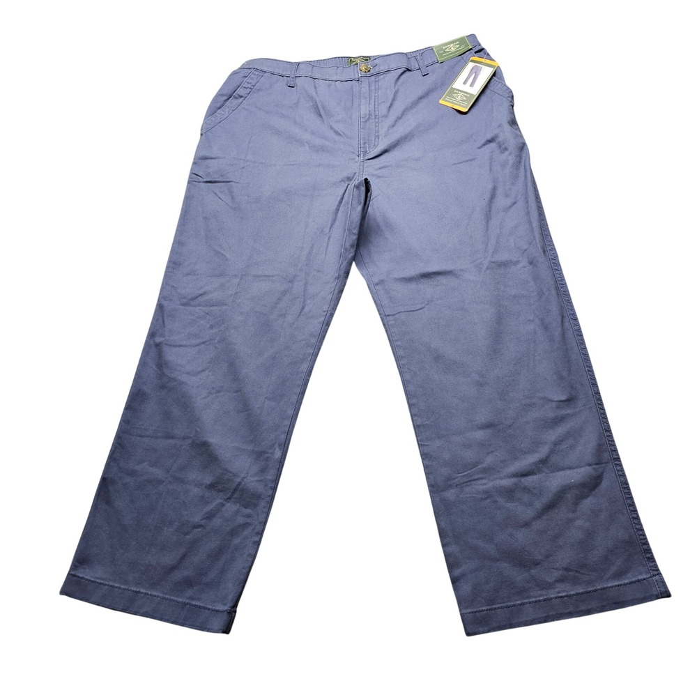G.H. Bass & Co. Chino Ankle Pant Womens 16 Blue Cotton Stretch CDGHBB636-BLU